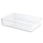 boîtes rangement transparentes modernes salle bain empilables plastique maquillage organisation calculatrice marqueurs