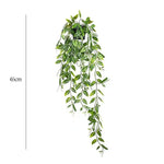 Guirlande artificielle vigne soie moderne vert feuilles régulières accrochable inclusion extérieure intérieure exposition chambre