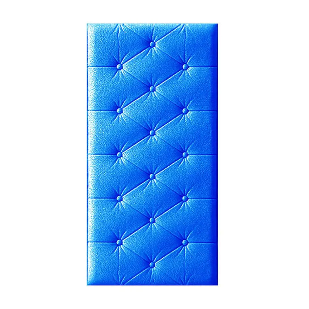 panneaux muraux décoratifs autocollants motif capitonné moderne marron blanc vert rose jaune bleu ciel