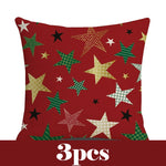 coussins carreaux rouge blanc vert doré sapins étoiles adhésifs décor noël traditionnel festive