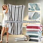 serviette bain polyester rayées moderne gris vert rapide absorption douce