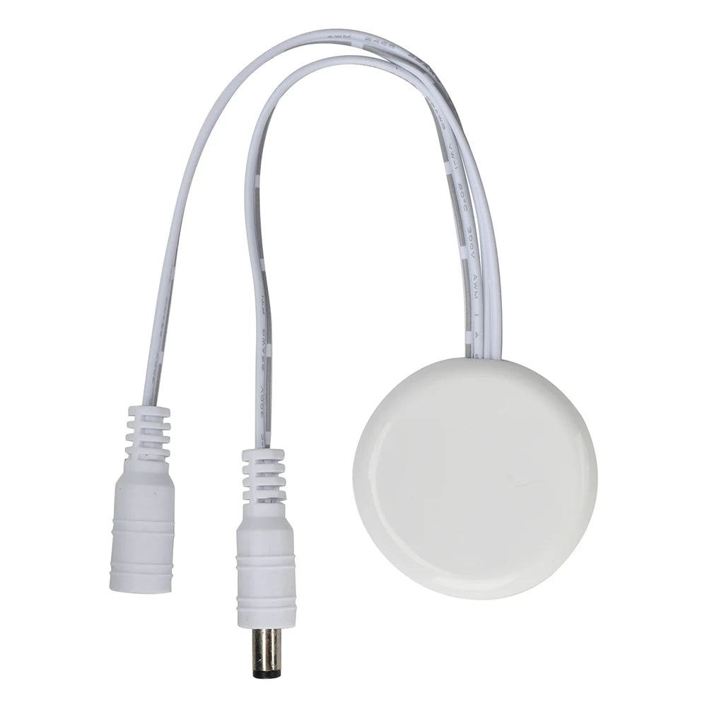 interrupteur tactile adhésif blanc noir gradation led câble moderne fixe