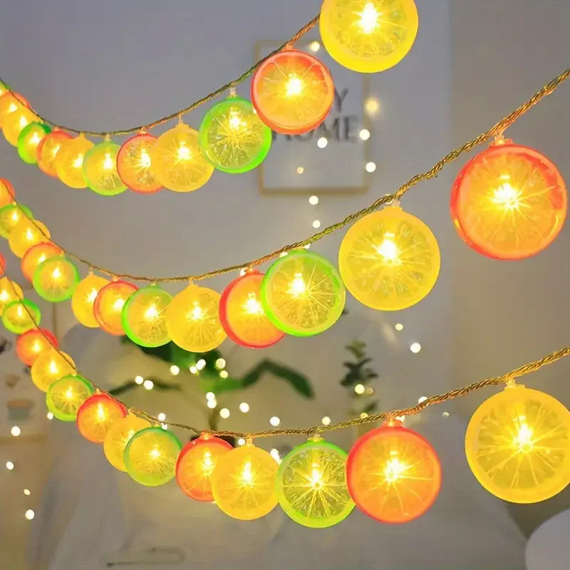 guirlande lumineuse citron verte moderne décoration intérieure noël anniversaire féerique led opaque