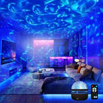 projecteur led effet eau étoiles noir bleu blanc moderne télécommande