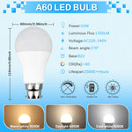 lot ampoules led boule blanche mate base b22 maison salon chambre moderne
