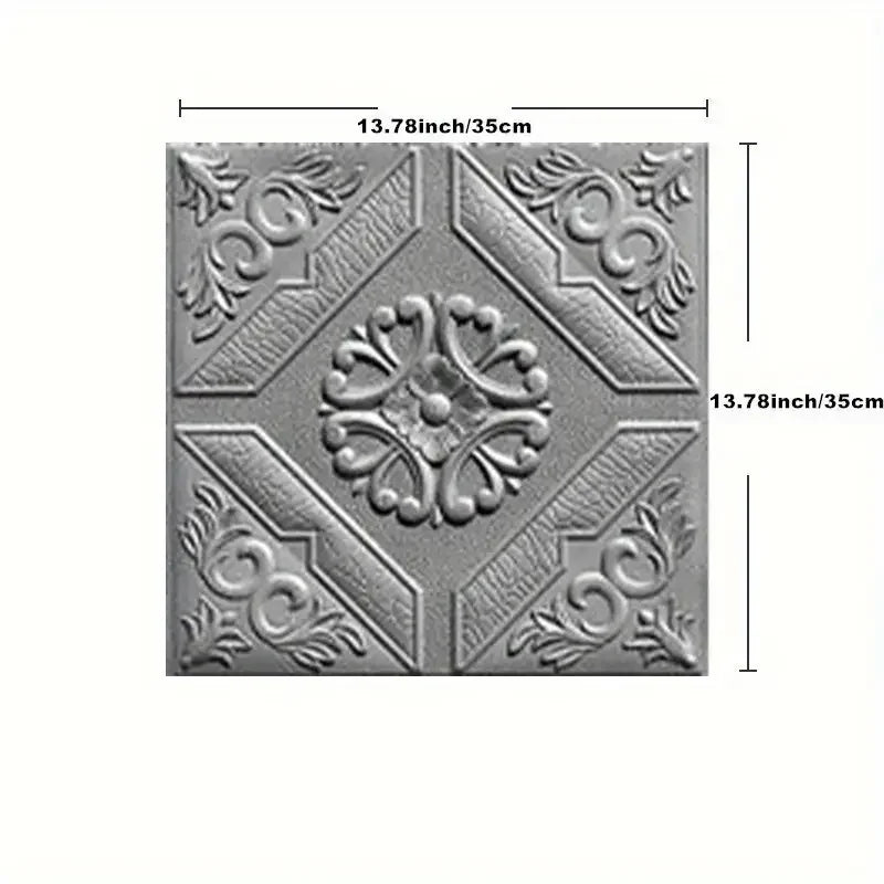 panneaux décoratifs adhésifs motif géométrique cercles floraux classique blanc mur carrelage
