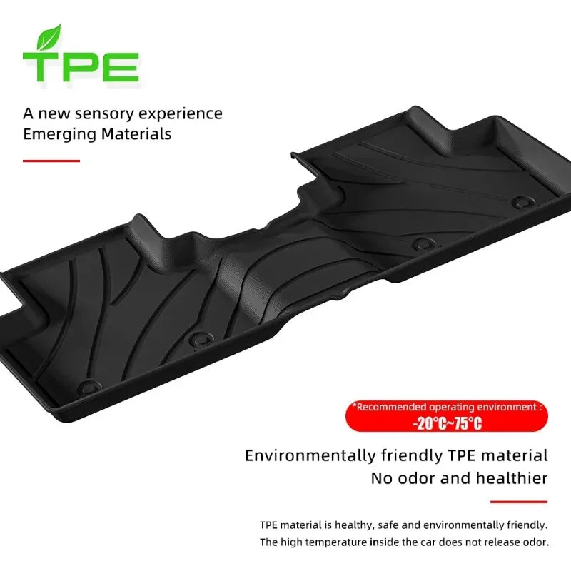 tapis sol voiture noir rayures horizontales moderne adhésif imperméable facile nettoyer tpe