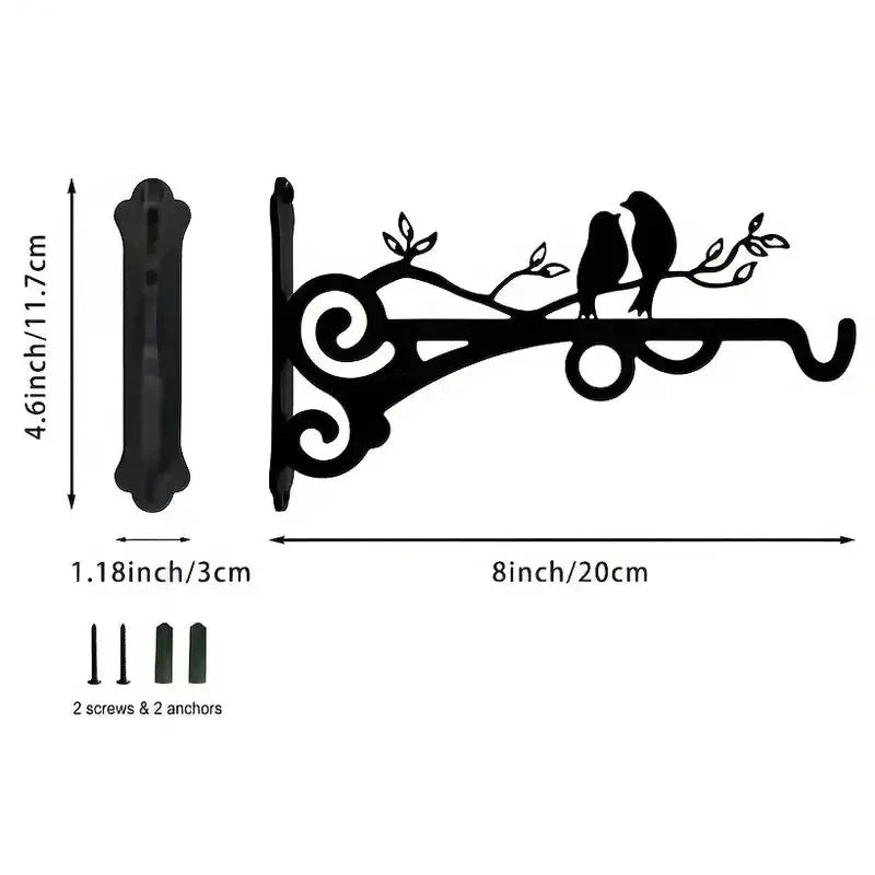 support mural décoratif oiseaux perchés plante suspendue lanterne oiseaux rustiqueextérieur led cheville vis