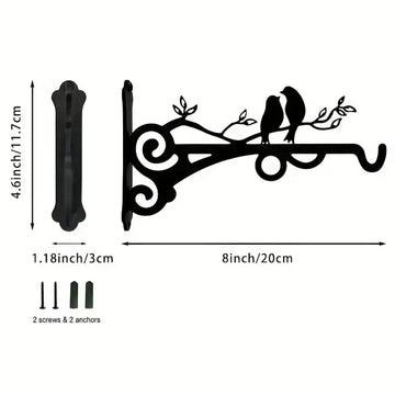 support mural décoratif oiseaux perchés plante suspendue lanterne oiseaux rustiqueextérieur led cheville vis