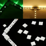 ruban led flexible blanc moderne clips fixation 10mm basse tension 3528 5050 rgb