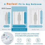 rideau douche imperméable polyester motif marbre moderne crochets salle bain