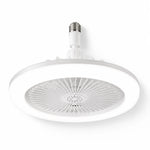 ventilateur blanc moderne grille ventilation lampe led rotative e27