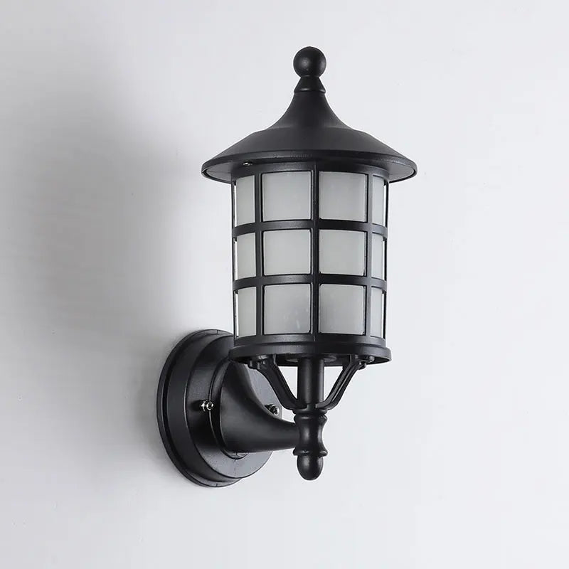 lampe murale classique noire verre transparent aluminium châssis épais cuisine chambre coucher salle manger