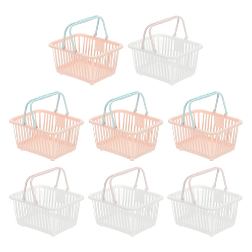 lot petits paniers rangement plastique miniatures poignées jouets accessoires