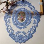 serviettes table blanc broderie florale dentelle classique vintage mariage festivité
