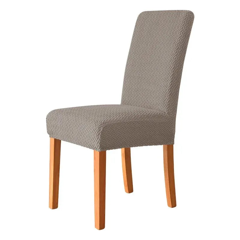 housses chaise élastiques universelles vert clair beige gris motif géométrique moderne adhésif polyester elasthanne