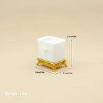 miniature set toilette blanc doré texture marbrée classique accessoire poupée diy salle bain trois