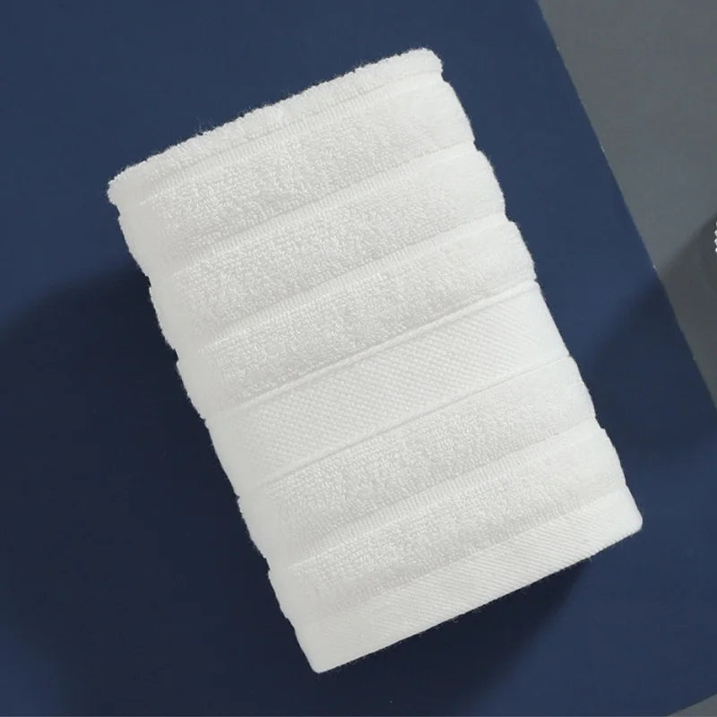 serviettes coton 100% rayures horizontales blanc rose gris bleu absorption élevée face main 35x35cm