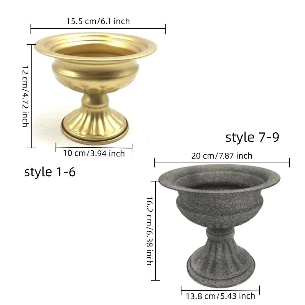vase métal or blanc relief classique élégant décoration table fleuri