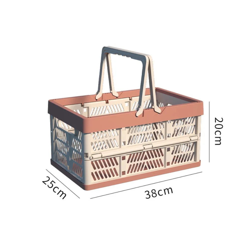 panier pliable bleu clair moderne grille ventilation poignée détachable rangement camping pique nique multifonctionnelextérieur