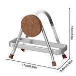 porte planches découper acier inoxydable bois finition brillante moderne réutilisable multifonctionalité fixations articulées argent