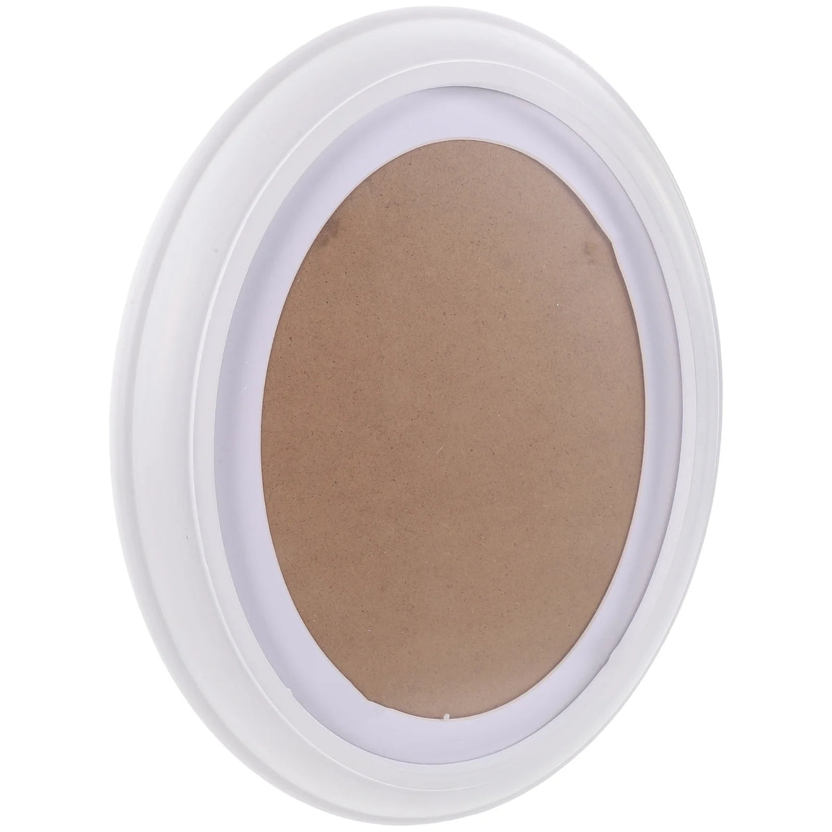 cadre photo ovale bois blanc marron classique décoration murale chambre salon adulte adolescent