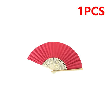 éventail pliable bambou papier motif rayures rouge orange rose mariage décoration classique