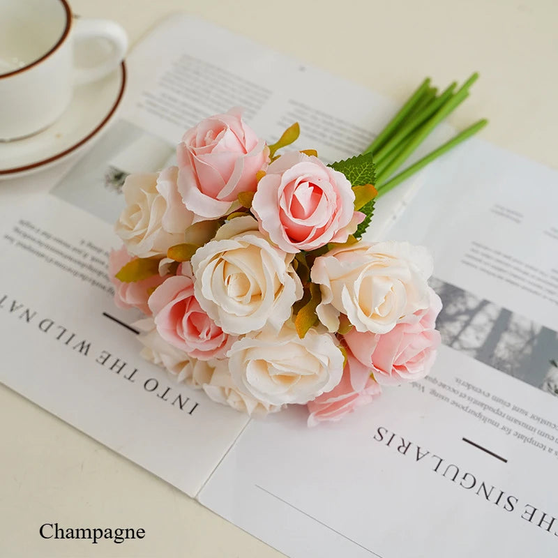 décoration intérieure bouquet roses artificielles mariage anniversaire baby shower minimaliste moderne