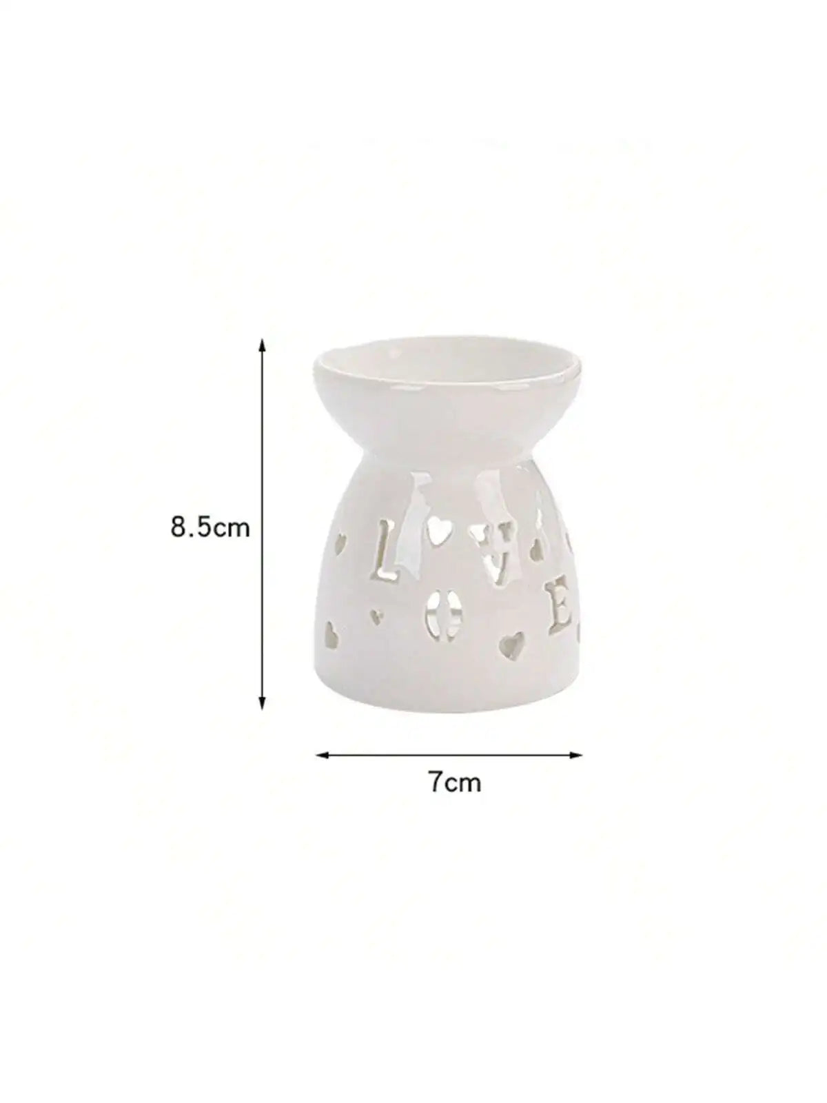 diffuseur huiles parfumées céramique blanc coeurs fleurs love moderne aromathérapie décoration intérieure