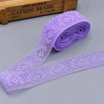 ruban dentelle fleurs simples blanc rose clair rouge jaune bleu clair classique polyester coton