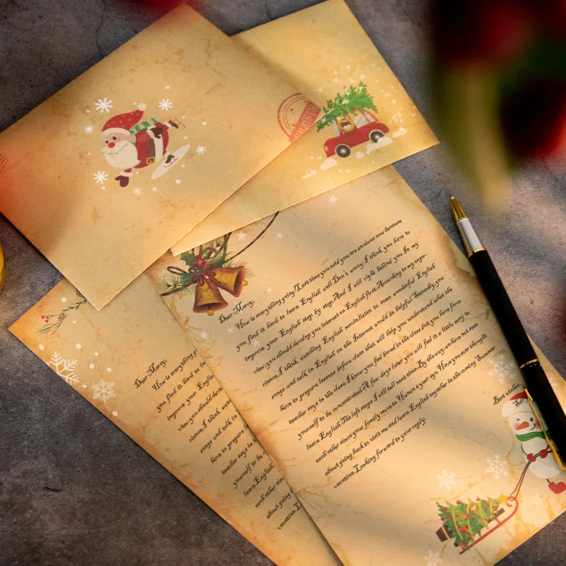 Enveloppe kraft pour lettre au Père Noël