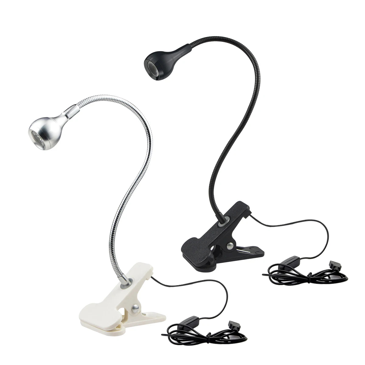 lumière led portable pince argentée noir blanc contemporaine minimaliste