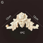 ornements décoratifs bois sculpté floral baroque beige clair intérieur décoration mur meuble