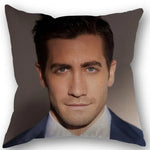 taies d'oreiller coton lin motif jake gyllenhaal moderne bleu marine imprimé décoration maison washable