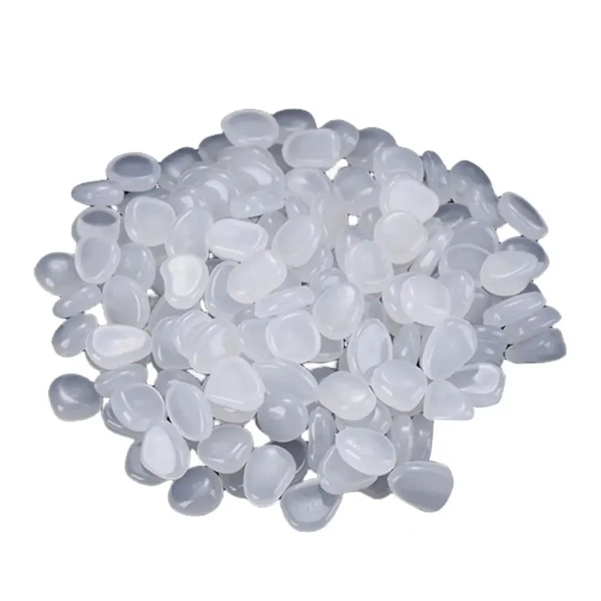 décoration extérieure galets lumineux bleu vert modernes semi translucides 300pcs