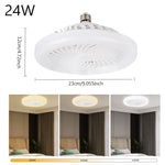 ventilateur lampe led télécommande blanc moderne minimaliste 24w 30w 40w 80w e27