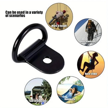 anneaux fixation noirs robustes décoration murale pratique set 20 anneaux
