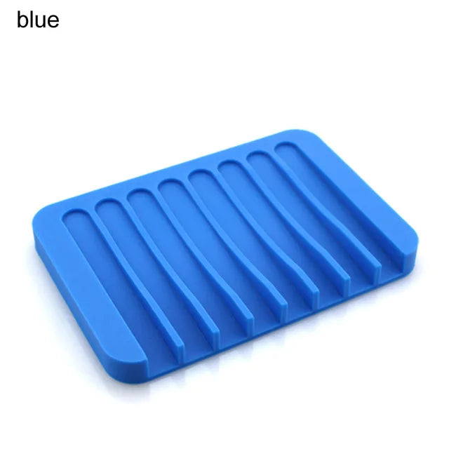 support savon silicone blanc gris rayures moderne facile nettoyer douche salle bain