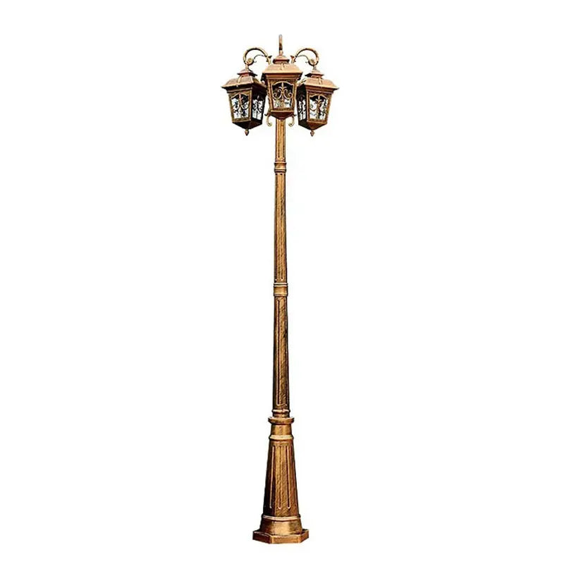 lampe rue or noir vintage élégante éclairage public ip65 led moderne aluminium