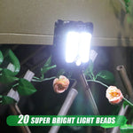 lumière solaire compacte 20 led super lumineuses pinces ajustables moderne étancheextérieur campingDecorationMurale