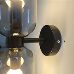lampe murale led verre moderne bleu blanc doré minimaliste fixée mur transparent