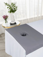 serviettes table unies modernes coton polyester blanc gris clair rose pâle vert pastel opaques