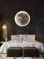 lampe murale lune moderne blanc gris éclairage quotidien led dimmable 3000k 6000k monté surface