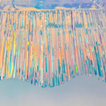 rideau festif iridescent bleu vert argent moderne mariage anniversaire ondulé 300cm 380cm