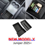 organisateur console centrale noir texturé bacs rangement minimaliste moderne accessoires voiture