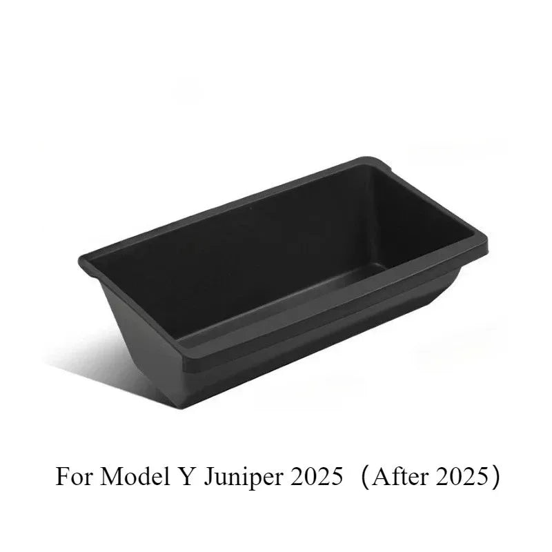rangement sous siège voiture boîte rangement tpe noir minimaliste utilitaire fixe rails métalliques