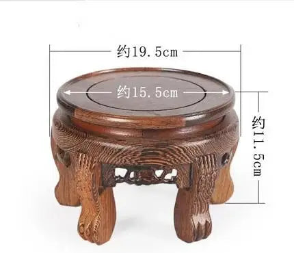 support plante bois naturel gravures artisanales traditionnel maison marron foncé