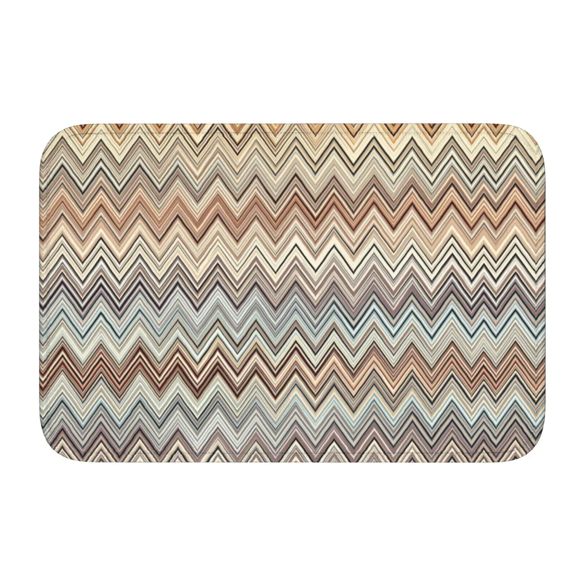 tapis moderne multicolore zigzag antidérapant polyester extérieur intérieur bain chambre