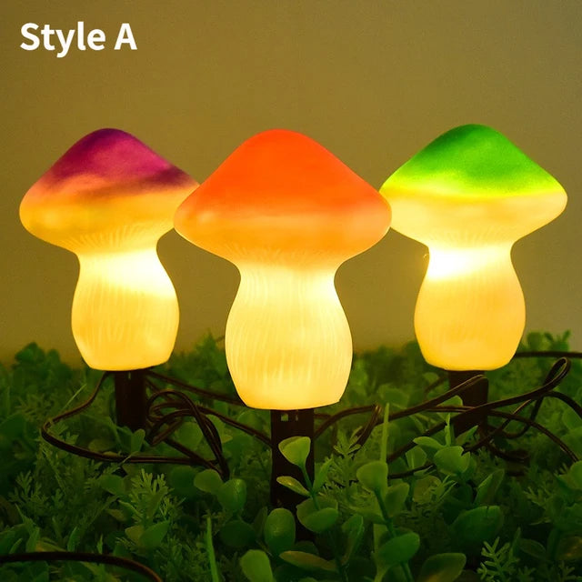 lumières solaires extérieures champignons colorées autoinstallation ip65 led