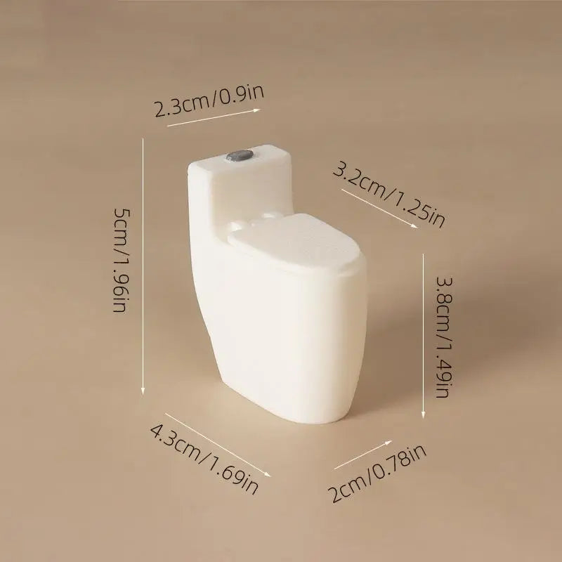 miniatures toilettes blanc minimaliste brosses wc accessoires poupées jouets imitation ornement décoration scène